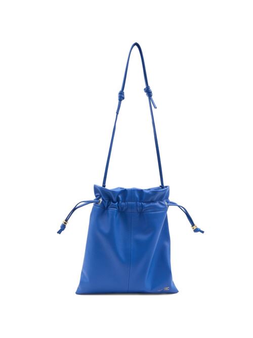 CRYSTAL POUCH SMALL LEATHER BUCKET BAG