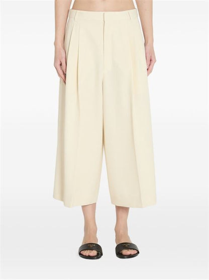 WOOL CROPPED TROUSERS