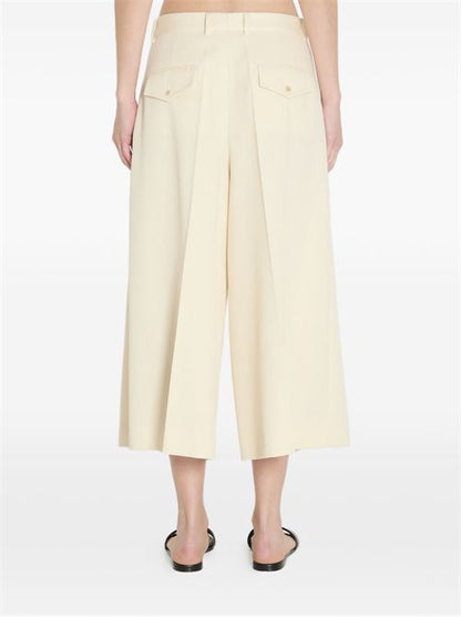WOOL CROPPED TROUSERS