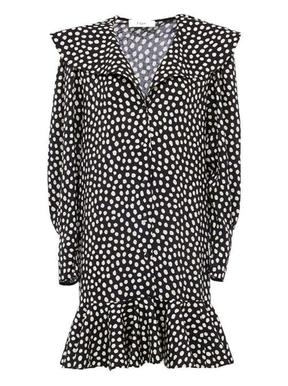 DOTTED SILK DRESS