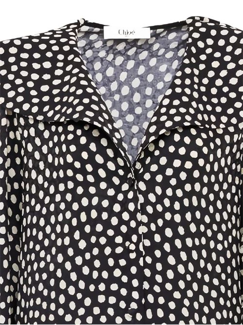 DOTTED SILK DRESS