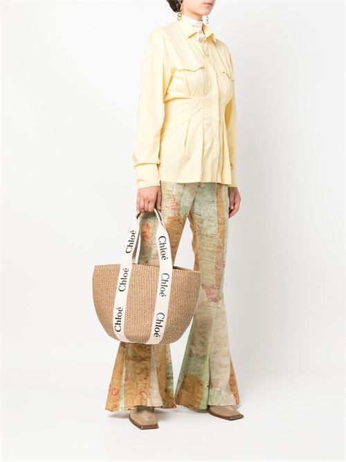 WOODY LARGE STRAW BASKET BAG