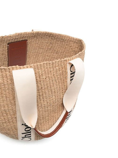 WOODY LARGE STRAW BASKET BAG