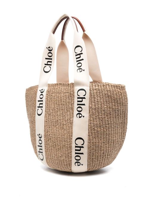 WOODY LARGE STRAW BASKET BAG