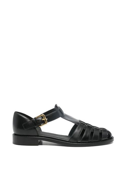 LEATHER CAGE SANDALS