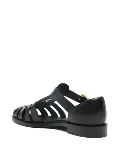 LEATHER CAGE SANDALS