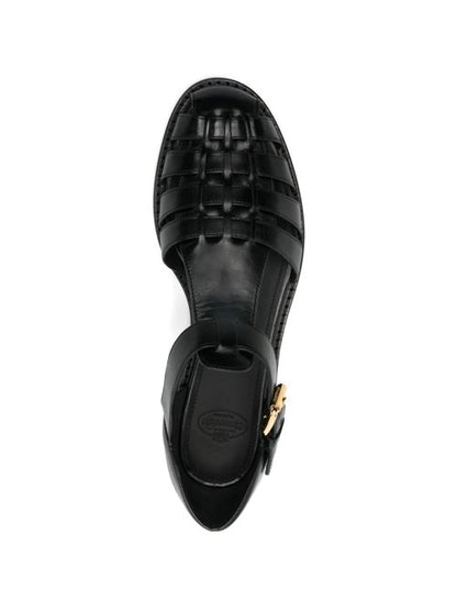 LEATHER CAGE SANDALS