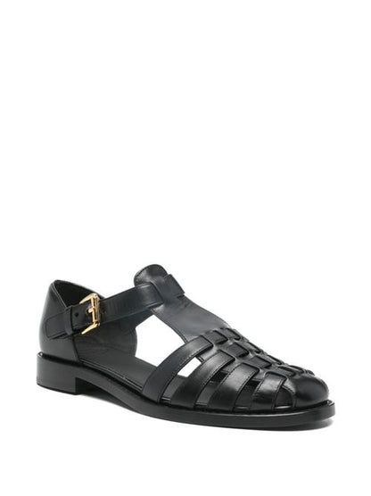 LEATHER CAGE SANDALS
