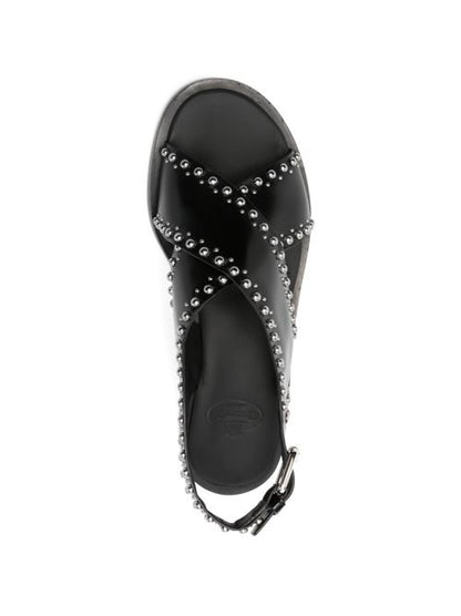 OKSANA LEATHER SANDALS