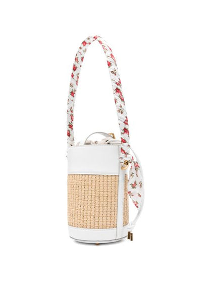 CAPRI RAFIA BUCKET BAG