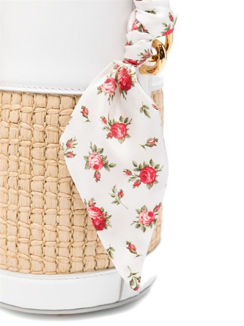 CAPRI RAFIA BUCKET BAG