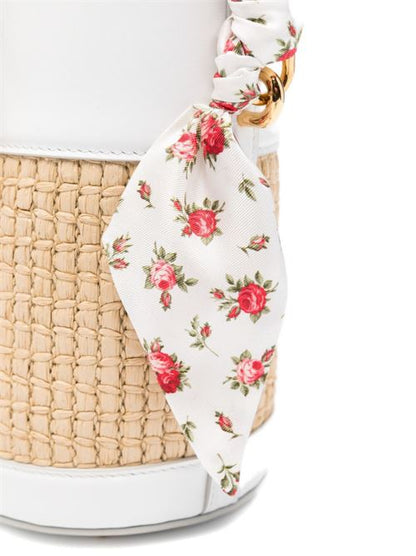 CAPRI RAFIA BUCKET BAG
