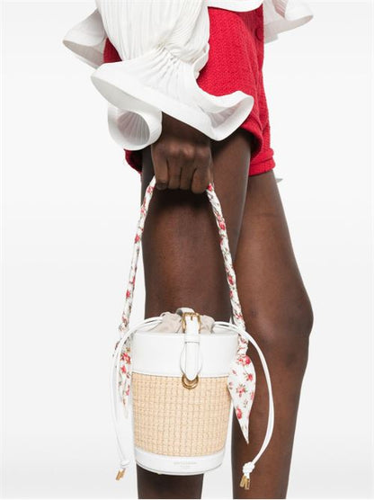 CAPRI RAFIA BUCKET BAG