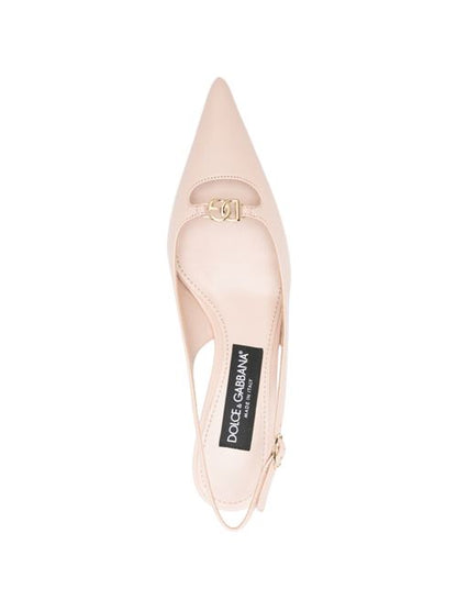 LEATHER SLINGBACK PUMPS