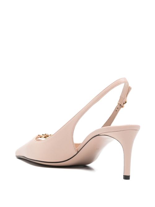 LEATHER SLINGBACK PUMPS