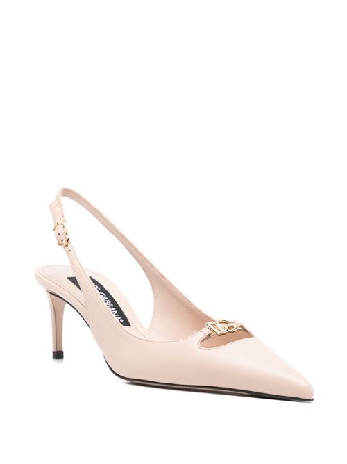 LEATHER SLINGBACK PUMPS