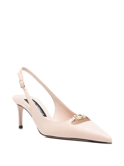 LEATHER SLINGBACK PUMPS