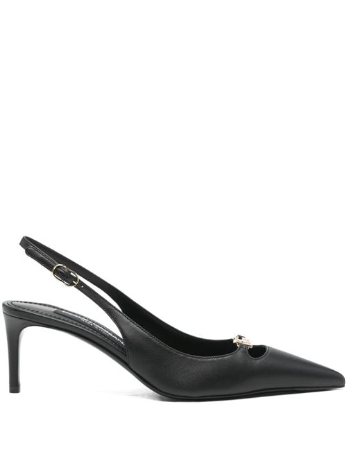 LEATHER SLINGBACK PUMPS