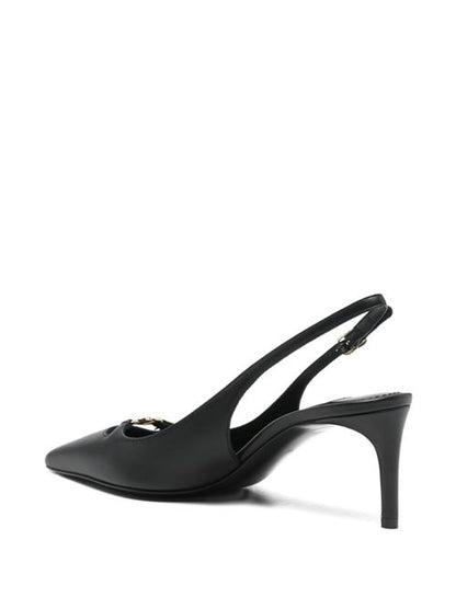 LEATHER SLINGBACK PUMPS