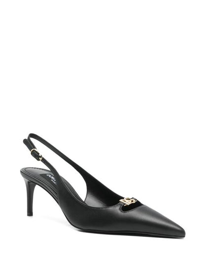 LEATHER SLINGBACK PUMPS