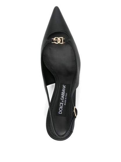 LEATHER SLINGBACK PUMPS