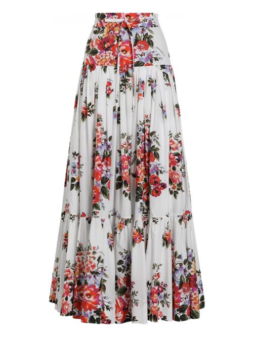 FLOWER PRINT LONG SKIRT