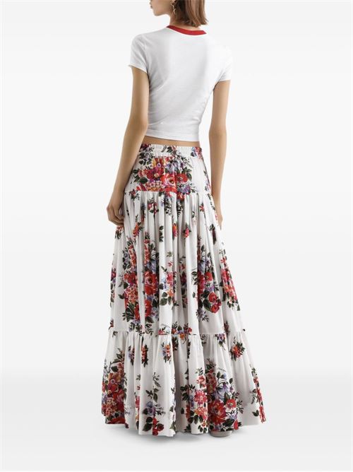 FLOWER PRINT LONG SKIRT