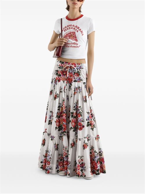 FLOWER PRINT LONG SKIRT
