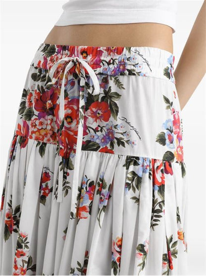 FLOWER PRINT LONG SKIRT