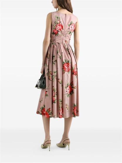 ROSES BOUQUET PRINT LONG DRESS