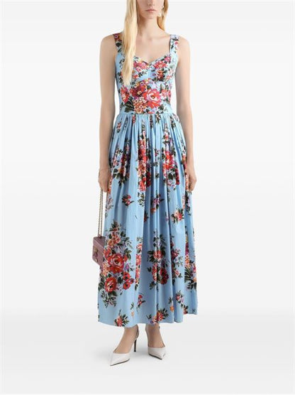 FLOWER PRINT LONG DRESS