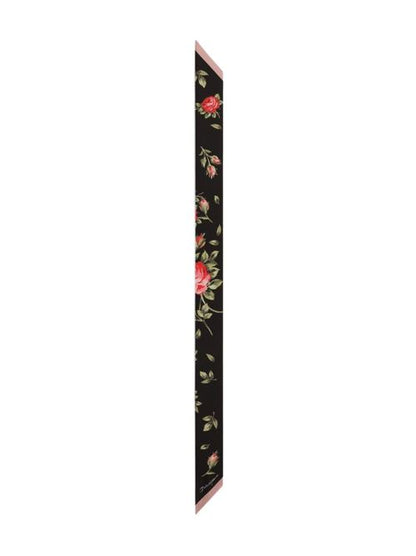 ROSES BOUQUET PRINT SILK FOULARD