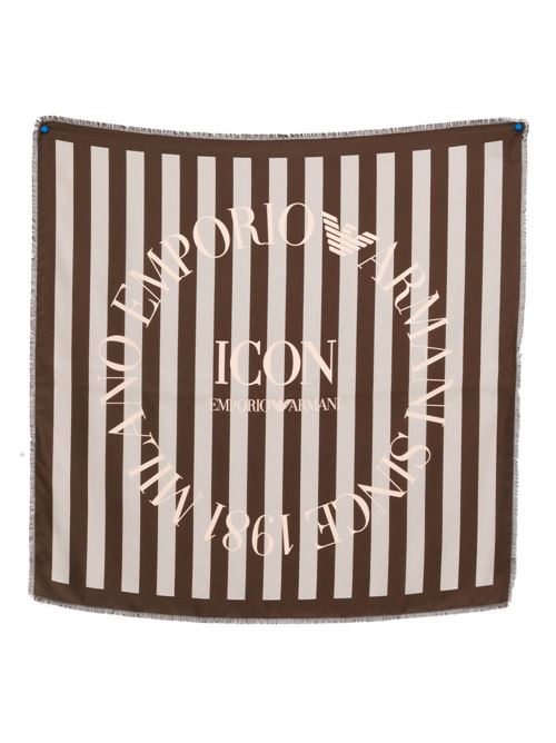 STRIPED SILK FOULARD