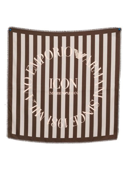STRIPED SILK FOULARD