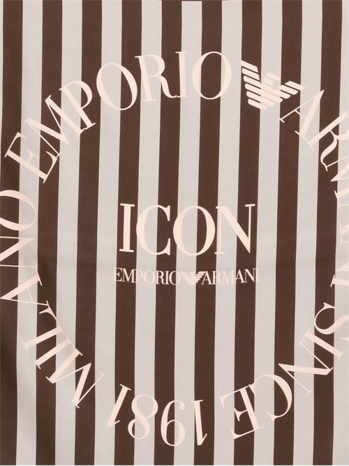 STRIPED SILK FOULARD
