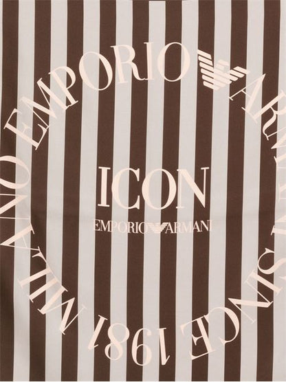 STRIPED SILK FOULARD