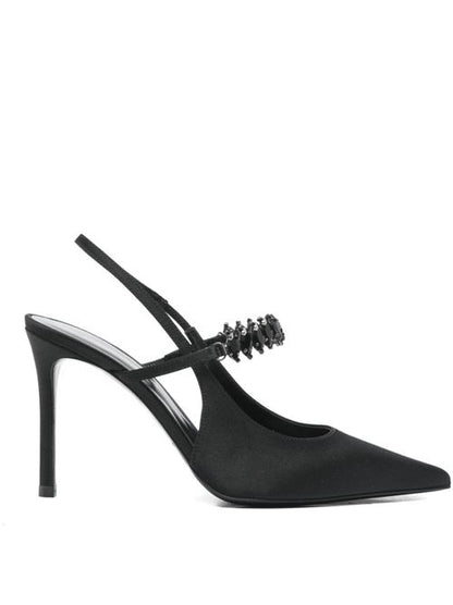 SILK SATIN SLINGBACK PUMPS