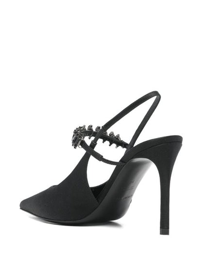 SILK SATIN SLINGBACK PUMPS