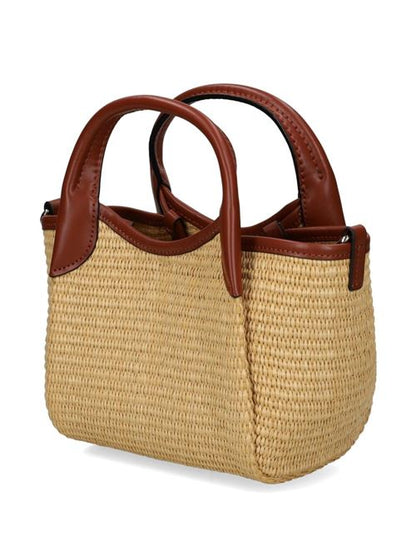 SMALL STRAW TOTE BAG