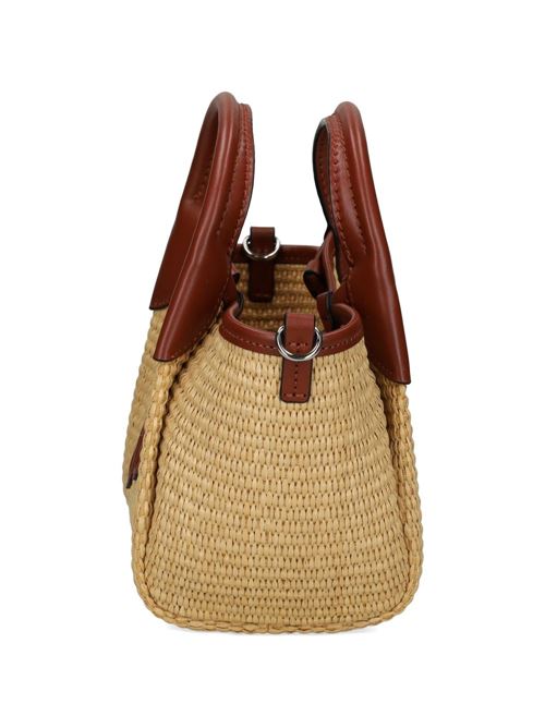 SMALL STRAW TOTE BAG
