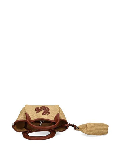 SMALL STRAW TOTE BAG