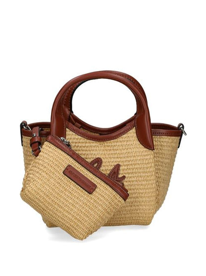 SMALL STRAW TOTE BAG