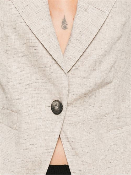 LINEN SINGLE-BREASTED JACKET