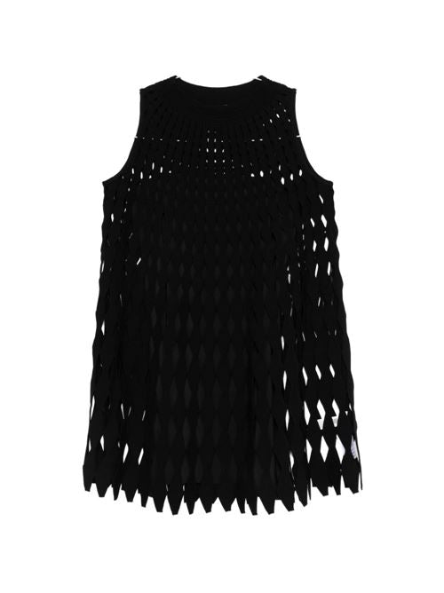 OPEN-KNIT SHORT DRESS