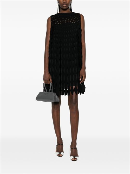 OPEN-KNIT SHORT DRESS