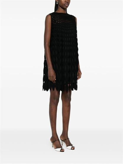 OPEN-KNIT SHORT DRESS