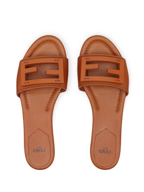 BAGUETTE LEATHER SLIDES