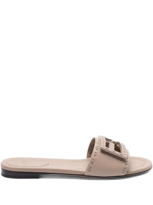 BAGUETTE LEATHER SLIDES