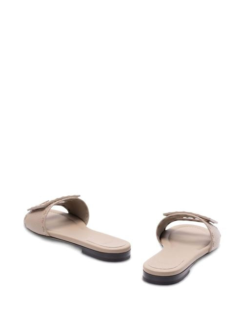 BAGUETTE LEATHER SLIDES