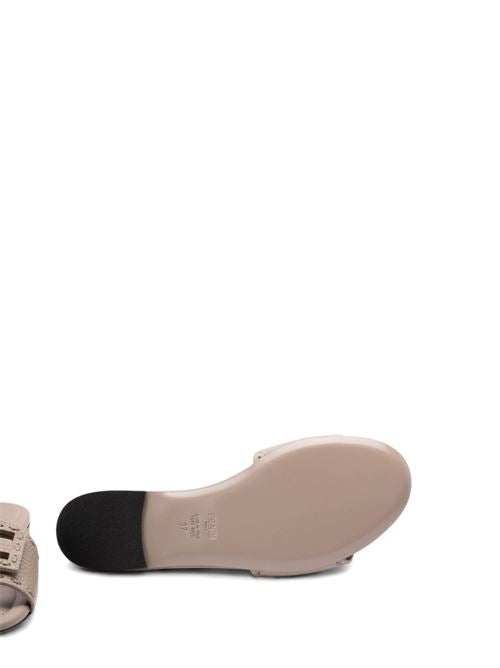 BAGUETTE LEATHER SLIDES